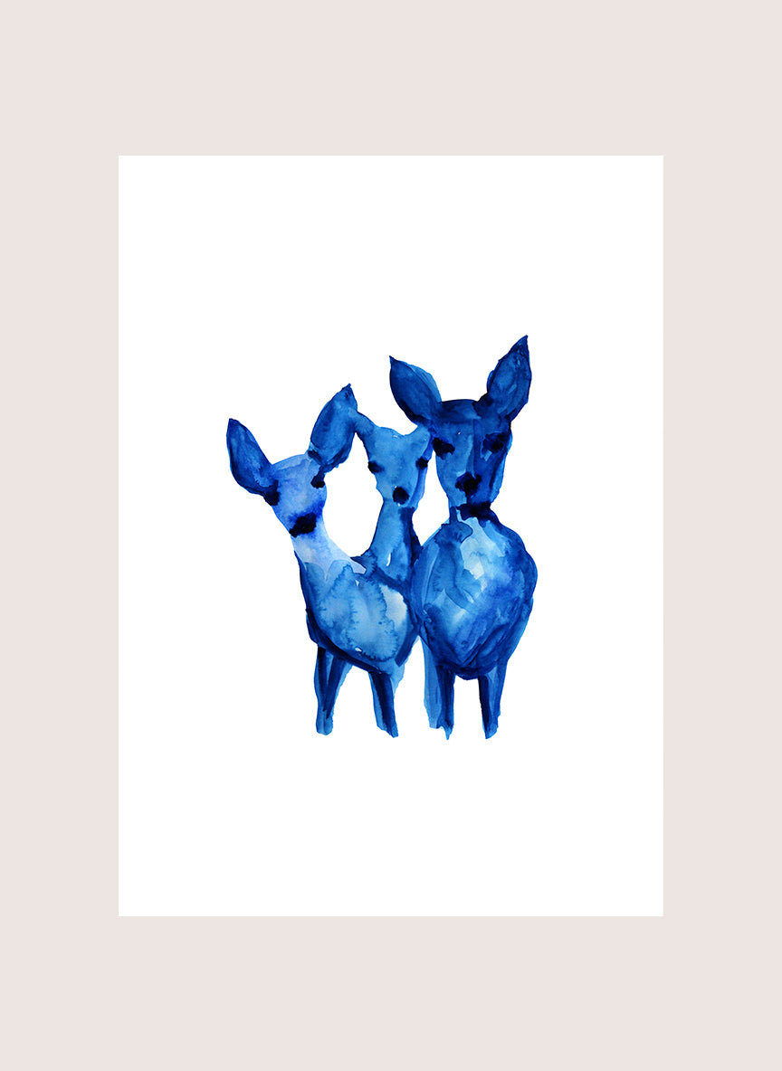 Shades of Blue Deer